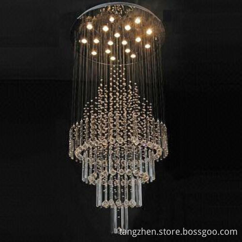 Chandelier Crystal Ceiling Light with Suspension Wire, Suitable for Ceiling Rooms, Stairs and Hotels